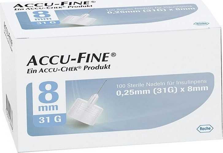 ACCU-FINE JEHLY DO INZULÍNOVÉHO PERA 31G X 8 MM