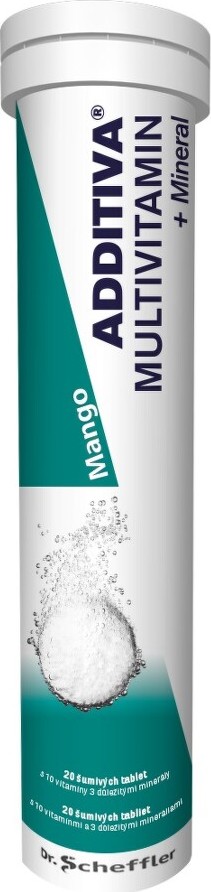 Additiva multivitamín + minerál 20 šumivých tablet Mango