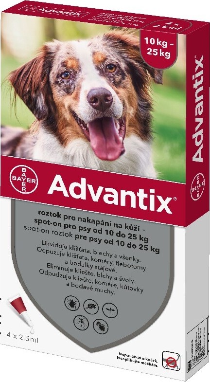 Advantix pro psy 10-25kg spot-on 4x2.5ml