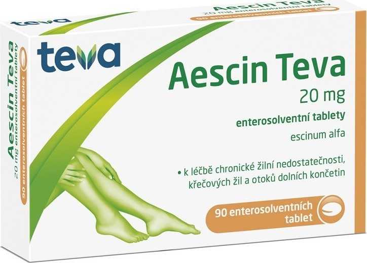 AESCIN TEVA 20MG enterosolventní tableta 90