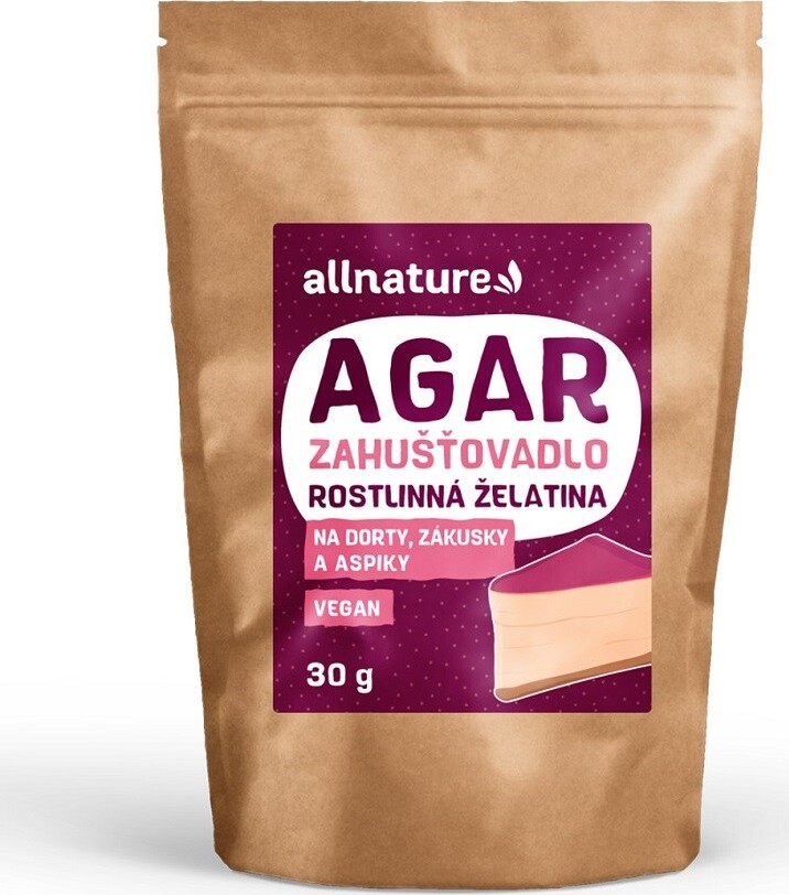 Allnature Agar rostlinná želatina 30g