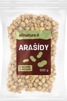 Allnature Arašídy s medem a wasabi 500g