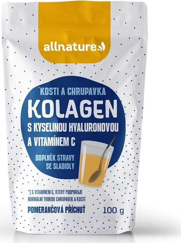 Allnature Kolagen s kyselinou hyaluronovou a vitaminem C 100g
