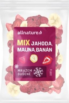 Allnature Mix jahoda malina banán suš.mrazem 100g