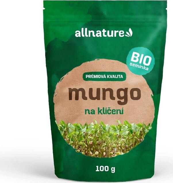 Allnature Semínka na klíčení mungo BIO 100g