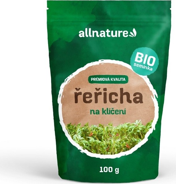 Allnature Semínka na klíčení řeřicha BIO 100g