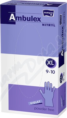Ambulex Nitryl rukavice nepudrové violet XL 100ks