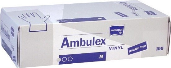 Ambulex Vinyl rukavice vinyl.nepudrované M 100ks