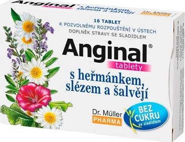 Anginal s heřmánkem+slézem tbl.16 Dr.Müller