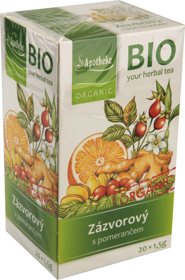 Apotheke BIO Zázvorový čaj s pomerančem 20x1.5g