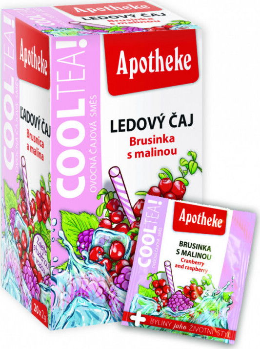 Apotheke CoolTea Brusinka s malinou čaj 20x2g