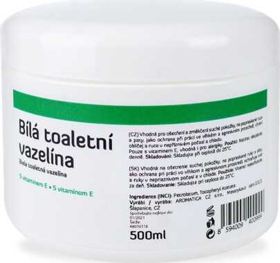 AROMATICA Bílá toaletní vazelína s vit.E 500ml