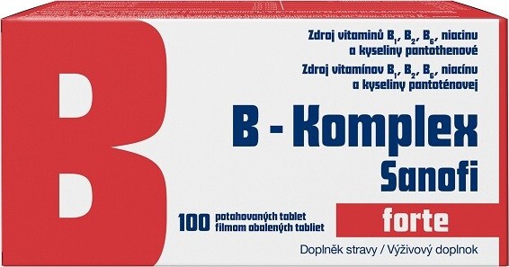 B-Komplex forte Sanofi 100 potahovaných tablet GLASS