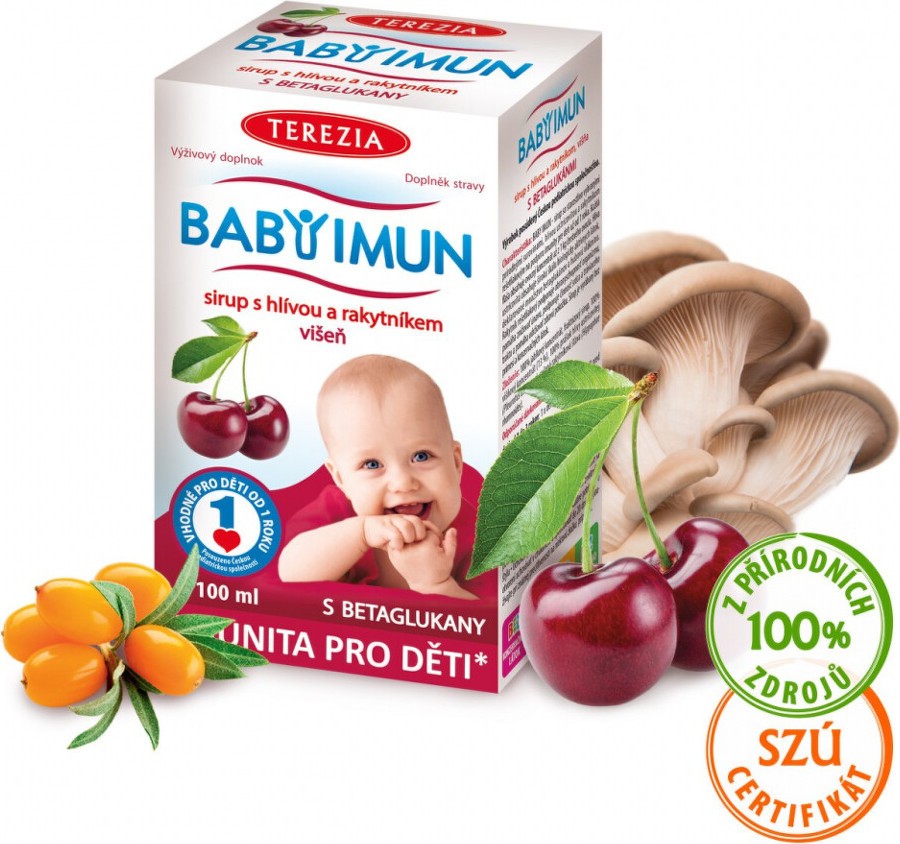 BABY IMUN sirup s hlívou a rakytníkem VIŠEŇ 100ml