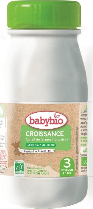 BABYBIO Croissance 3 tekuté batolecí kojenecké bio mléko 0