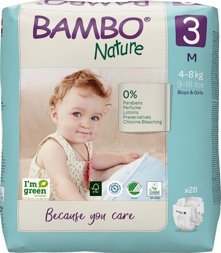 Bambo Nature 3 dětské plenky 4 - 8 kg 28 ks