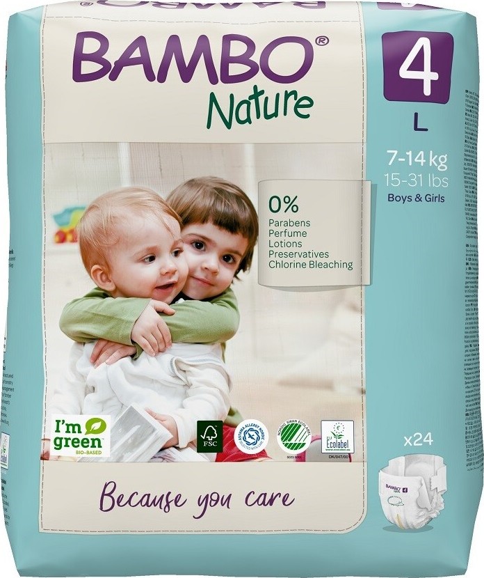 Bambo Nature 4 dětské plenky 7 - 14 kg 24 ks