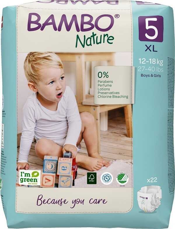 BAMBO NATURE 5 dětské plenky 12 - 18 kg 22 ks