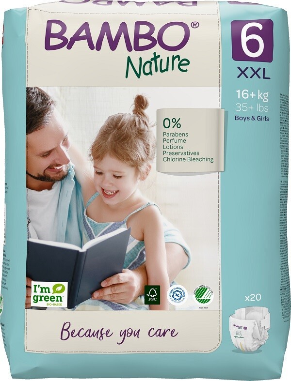 BAMBO NATURE 6 dětské plenky16+ kg 20 ks