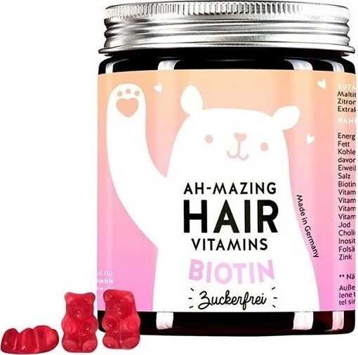 Bears With Benefits Ah-mazing Vitamíny pro zdravé vlasy s biotinem bez cukru 60 ks