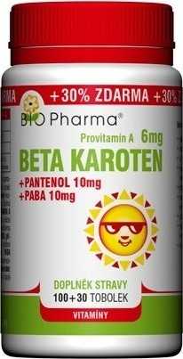 Beta Karoten 6mg+Pantenol 10mg+PABA10mg tob.100+30