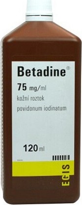 BETADINE 75MG/ML kožní podání roztok 120ML