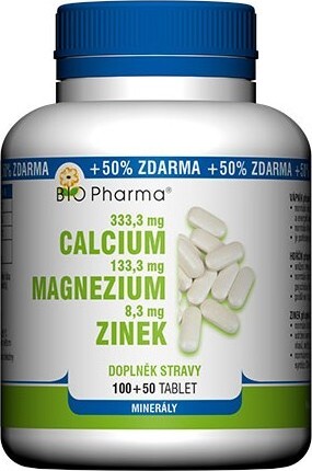 Bio-Pharma Calcium + Magnesium+Zinek 100+50 tablet