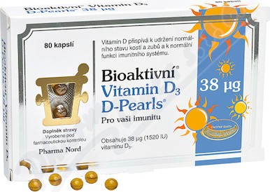 Bioaktivní Vitamin D3 D-Pearls 38mcg cps.80