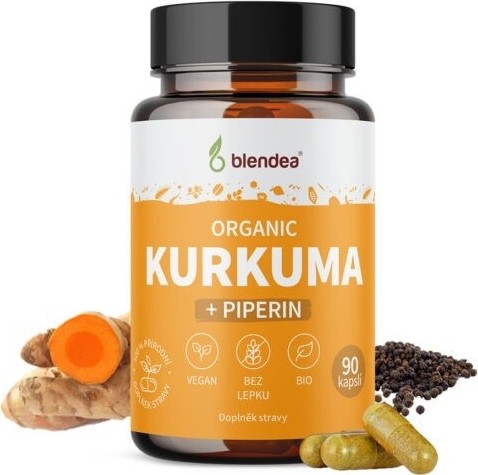 Blendea Kurkuma+piperin BIO cps.90