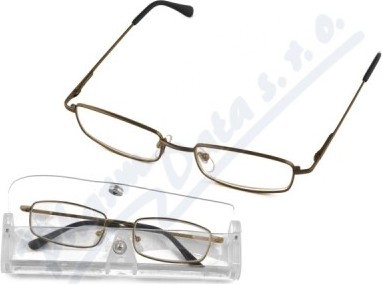 Brýle čtecí American Way +2.00 šedé/hnědé v etui