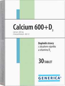 Calcium 600+D3 Generica tbl.30