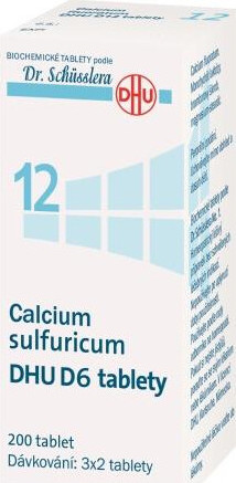 CALCIUM SULFURICUM DHU D6(D12) neobalené tablety 200