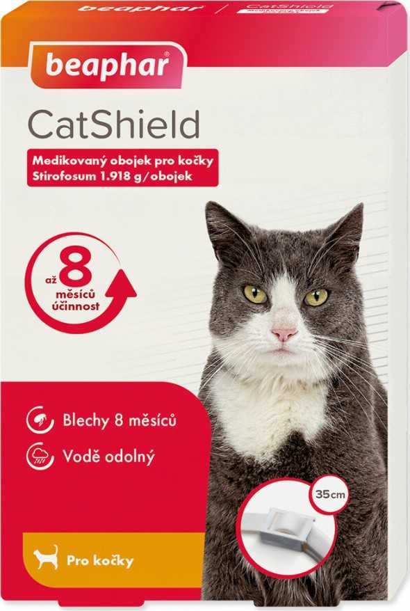 CatShield 1.918g medikovaný obojek pro kočky 35cm