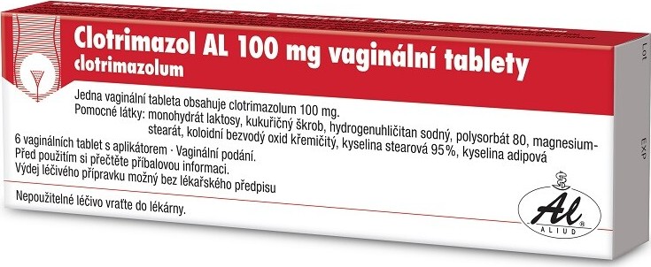 CLOTRIMAZOL AL 100MG vaginální neobalené tablety 6
