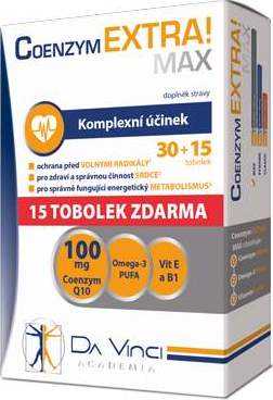 Coenzym EXTRA! Max 100mg DVA tob.30+15ZDARMA