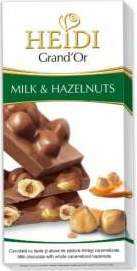 Čokoláda HEIDI GrandOr Milk&Hazelnuts 100g