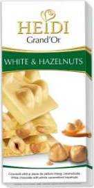 Čokoláda HEIDI GrandOr White&Hazelnuts 100g