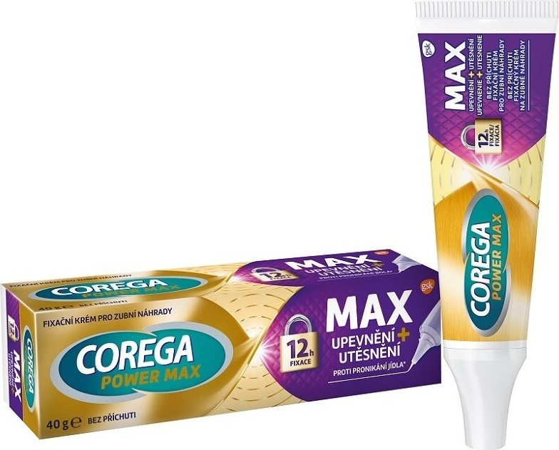 Corega Power Max Upevnění+Utěsnění fixač. krém 40g