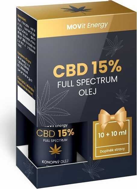 Dárkové balení MOVit CBD 15% Full Spectrum olej 2x10ml