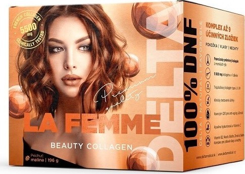 DELTA La Femme Beauty Collagen příchuť malina 196g