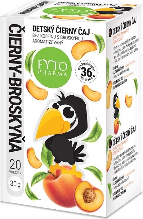 Fytopharma Dětský černý čaj s broskví bez kofeinu 20x1.5g