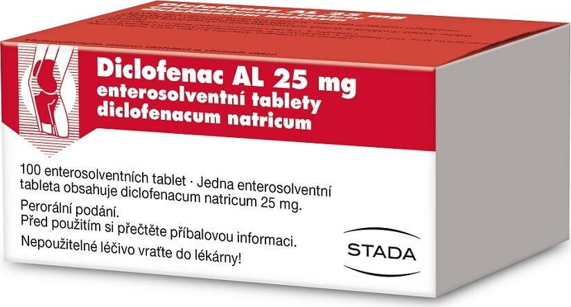 DICLOFENAC AL 25MG enterosolventní tableta 100