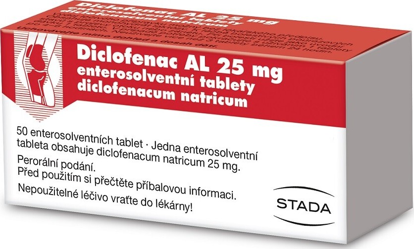 DICLOFENAC AL 25MG enterosolventní tableta 50