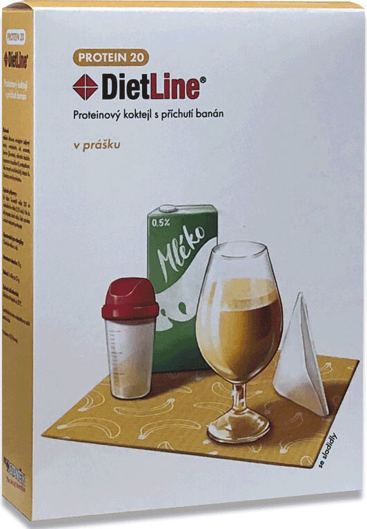 DietLine Protein 20 Koktejl Banán 3 sáčky