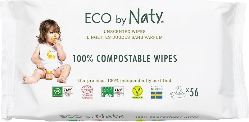 Eco by Naty vlhčené ubrousky bez vůně 56ks