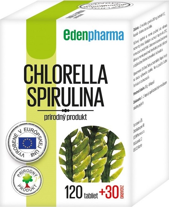 Edenpharma Chlorella Spirulina tbl.120+30 zdarma