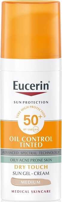 EUCERIN Ochranný krémový gel na opalování na obličej Oil Control SPF50+ středně tmavý 50 ml