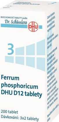 FERRUM PHOSPHORICUM DHU D6(D12) neobalené tablety 200