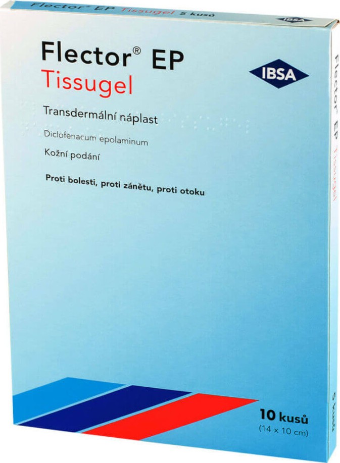 FLECTOR EP TISSUGEL 180MG léčivé náplasti 10