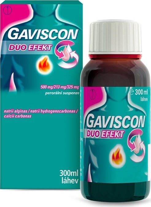 GAVISCON DUO EFEKT 500MG/213MG/325MG perorální suspenzepenze 300ML I